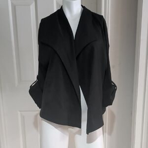 MAX STUDIO Black Open Drape Lapel Blazer Jacket XL